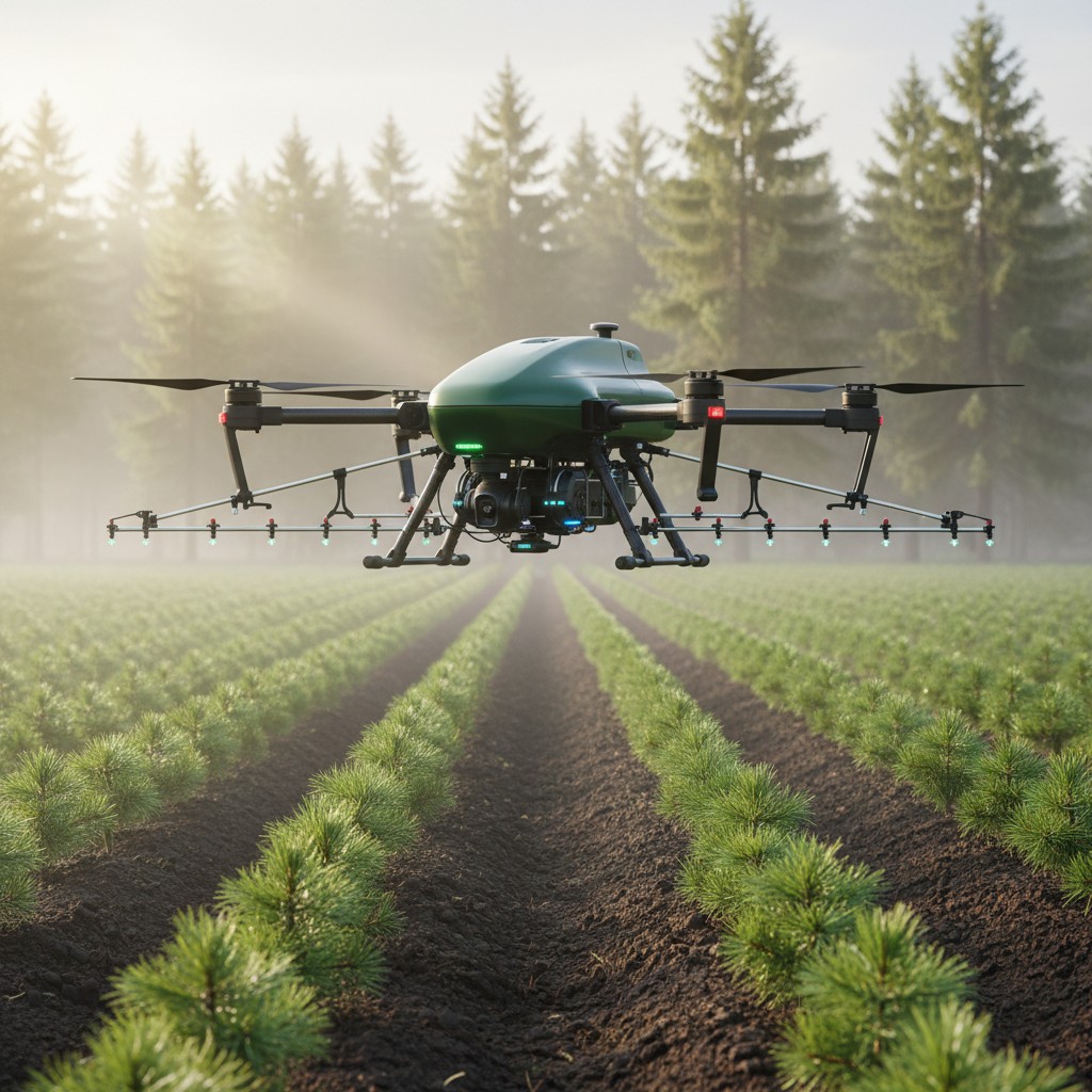 "A garота de um cuidador de plantas voador é tão grande que seu drone agrícola-powered"